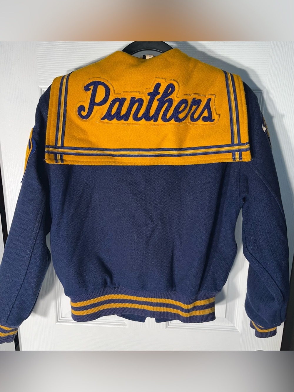 Vintage Letterman Jacket Varsity Panthers Women’s Small Butwin Brand Cheer Ellen - Picture 9 of 13